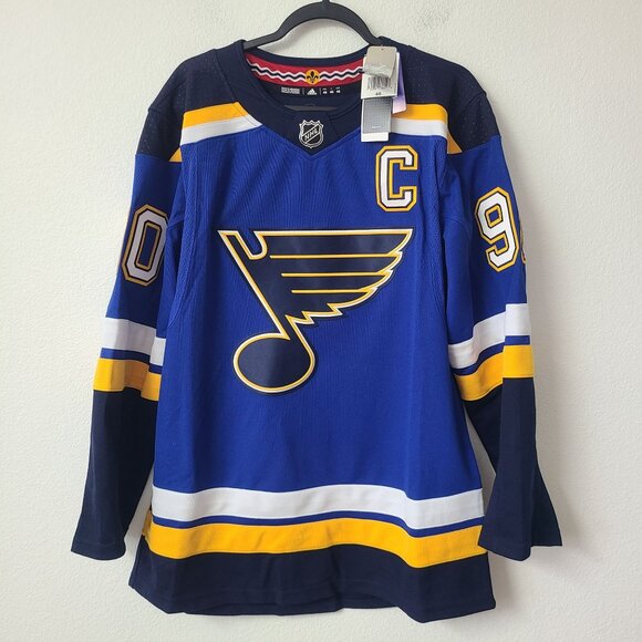Adidas NHL St Louis Blues O'Reilly Authentic Jersey GT8158 Size 46 Blue - Picture 1 of 6